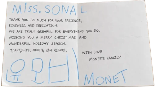 Monet family testimonial 1