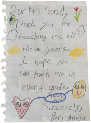 Pari's testimonial card